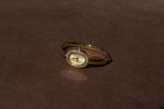 Soléa Gold Diamond Watch | Gold Dial