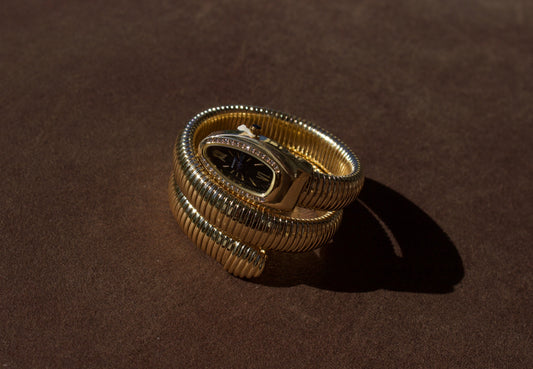 Gold snake watch 